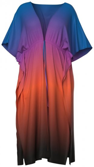 Ulla Popken 837090 Vestido Azul real - Caftanes - 