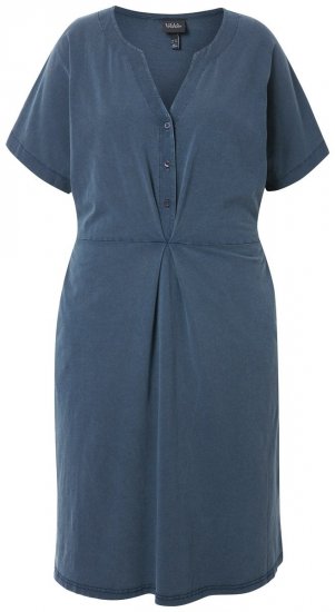 Ulla Popken 837403 Vestido de jersey de manga corta Azul marino - Vestidos de punto jersey - 