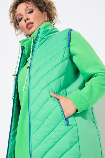 Ulla Popken 837409 Chaleco HYPRAR acolchado Verde claro - Chalecos - 