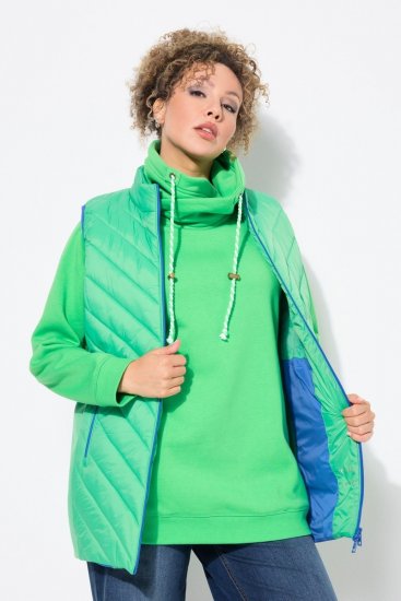Ulla Popken 837409 Chaleco HYPRAR acolchado Verde claro - Chalecos - 