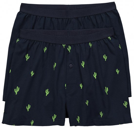 JP1880 837629 Calzoncillos bóxer FLEXNAMIC® con estampado de cactus Azul marino pack de 2 - Ropa interior - Ropa interior 2XL-8XL