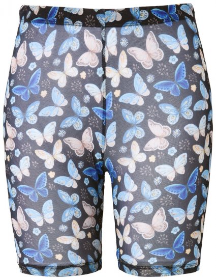 Ulla Popken 837676 Pantalón corto antirrozaduras estampado Negro - Culotes antirozaduras - 