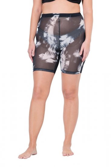 Ulla Popken 837679 Pantalón corto antirrozaduras estampado Azul marino - Culotes antirozaduras - 