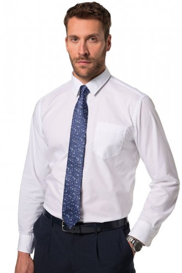 JP1880 837692 Corbata de seda de flores extralarga Azul marino - Corbatas y pajaritas - 