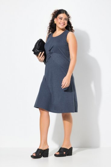Ulla Popken 837874 Vestido de jersey sin mangas Azul marino - Vestidos de punto jersey - 