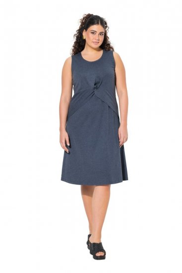 Ulla Popken 837874 Vestido de jersey sin mangas Azul marino - Vestidos de punto jersey - 