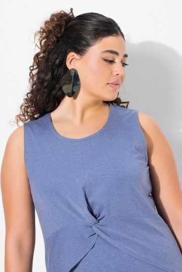 Ulla Popken 837874 Vestido de jersey sin mangas Azul - Vestidos de punto jersey - 