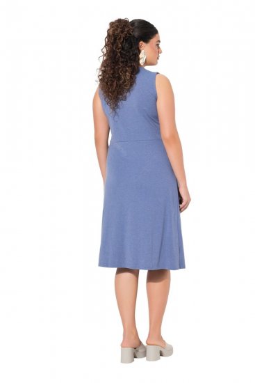 Ulla Popken 837874 Vestido de jersey sin mangas Azul - Vestidos de punto jersey - 