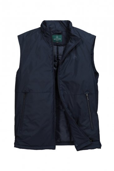 Boston Park 877 Chaleco con cuello alto y cremallera Azul marino - Chaquetas - Chaquetas Tallas Grandes 2XL-8XL