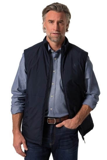 Boston Park 877 Chaleco con cuello alto y cremallera Azul marino - Chaquetas - Chaquetas Tallas Grandes 2XL-8XL