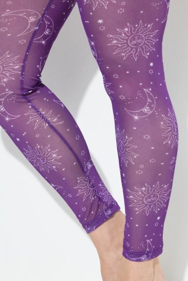 Ulla Popken 837935 Leggings de media con estampado Violeta - Medias & calcetines - 