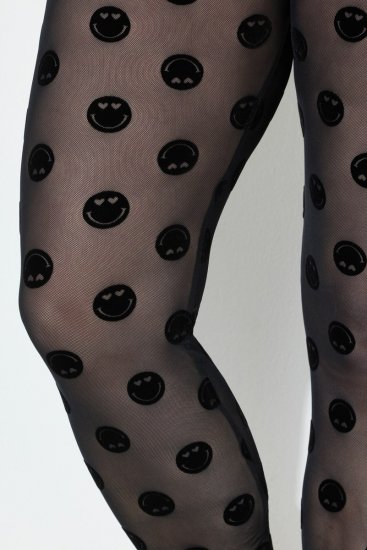 Ulla Popken 837949 Leggings de media con estampado Negro - Medias & calcetines - 