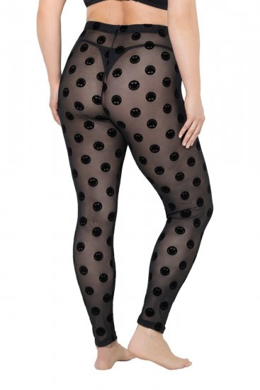 Ulla Popken 837949 Leggings de media con estampado Negro - Medias & calcetines - 