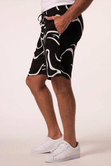 JP1880 Bermuda Shorts Soft Viscose All-over Print Black - Pantalones cortos - Pantalones cortos W40-W60