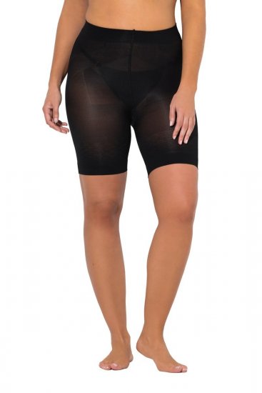 Ulla Popken 838209 Pantalón corto antirrozaduras moldeador Negro - Culotes antirozaduras - 