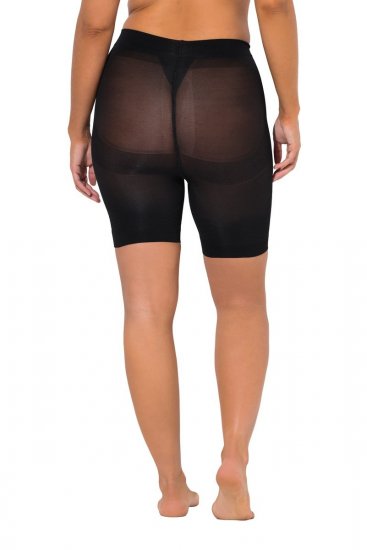 Ulla Popken 838209 Pantalón corto antirrozaduras moldeador Negro - Culotes antirozaduras - 