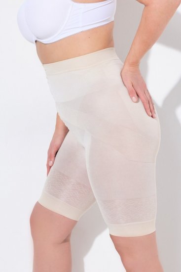 Ulla Popken 838209 Pantalón corto antirrozaduras moldeador Blanco roto - Culotes antirozaduras - 