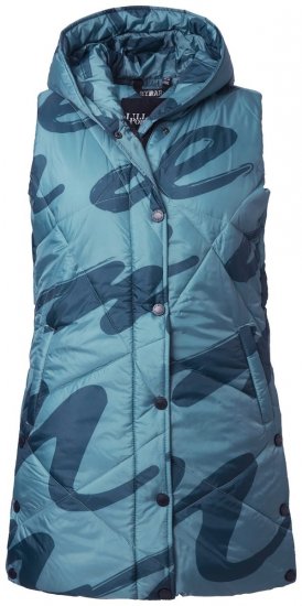 Ulla Popken 838435 Chaleco largo acolchado estampado Verde grisáceo - Chalecos - 