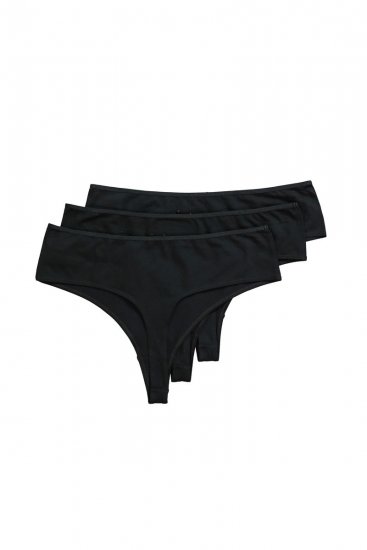 Ulla Popken 838637 Tangas pack de 3 Negro - Bragas - 