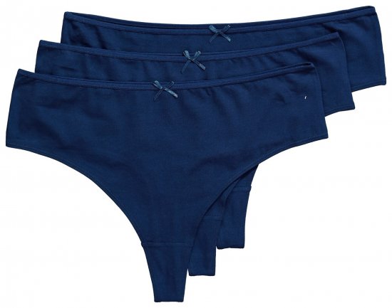 Ulla Popken 838637 Tangas pack de 3 Azul marino - Bragas - 