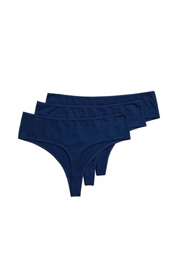 Ulla Popken 838637 Tangas pack de 3 Azul marino - Bragas - 
