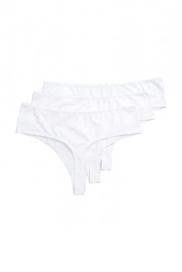 Ulla Popken 838637 Tangas pack de 3 Blanco - Bragas - 