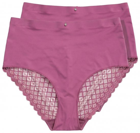 Ulla Popken 838675 Bragas de talle alto Morado oscuro - Bragas - 