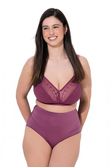 Ulla Popken 838675 Bragas de talle alto Morado oscuro - Bragas - 