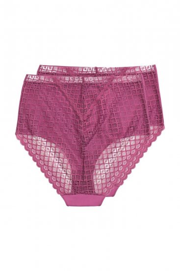 Ulla Popken 838675 Bragas de talle alto Morado oscuro - Bragas - 
