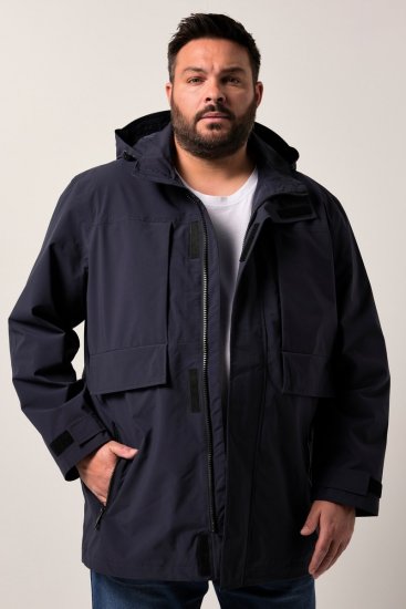 Men+ 215 Chubasquero con capucha Azul marino - Chaquetas - Chaquetas Tallas Grandes 2XL-8XL