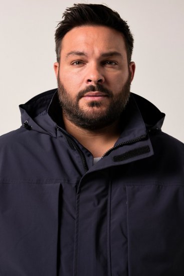 Men+ 215 Chubasquero con capucha Azul marino - Chaquetas - Chaquetas Tallas Grandes 2XL-8XL