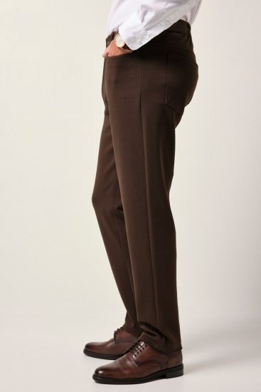 JP1880 New York Flexnamic Pantalón de punto con cinco bolsillos Marrón oscuro - Trajes - Trajes 2XL-8XL