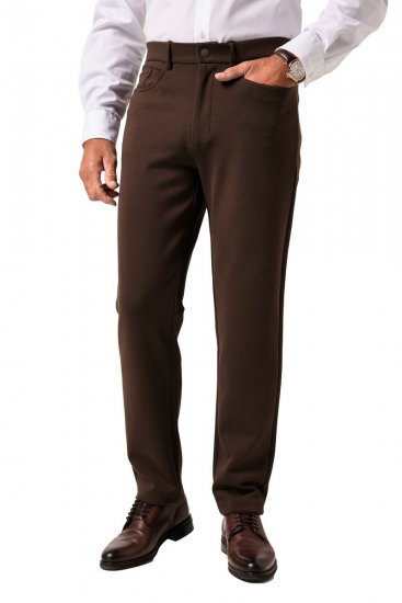 JP1880 New York Flexnamic Pantalón de punto con cinco bolsillos Marrón oscuro - Trajes - Trajes 2XL-8XL