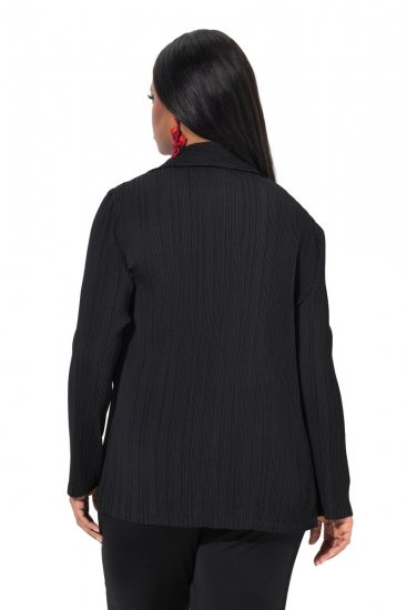 Ulla Popken 839843 Blazer plisado Negro - Blazers - Blazers en tallas grandes para mujer