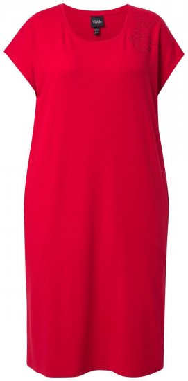 Ulla Popken 839896 Vestido de jersey con strass Rosa - Vestidos de noche - Vestidos de fiesta de gran talla