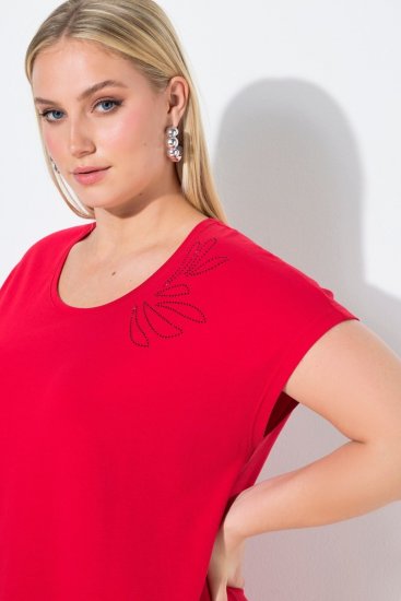 Ulla Popken 839896 Vestido de jersey con strass Rosa - Vestidos de noche - Vestidos de fiesta de gran talla