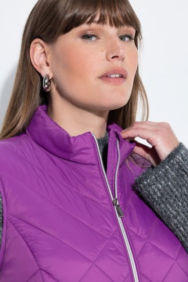 Ulla Popken 840047 Chaleco acolchado repelente al agua Lila - Chalecos - 