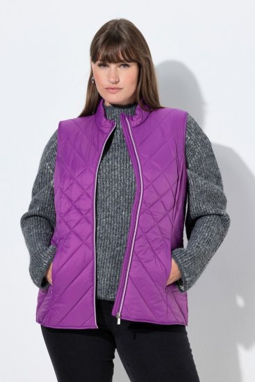 Ulla Popken 840047 Chaleco acolchado repelente al agua Lila - Chalecos - 