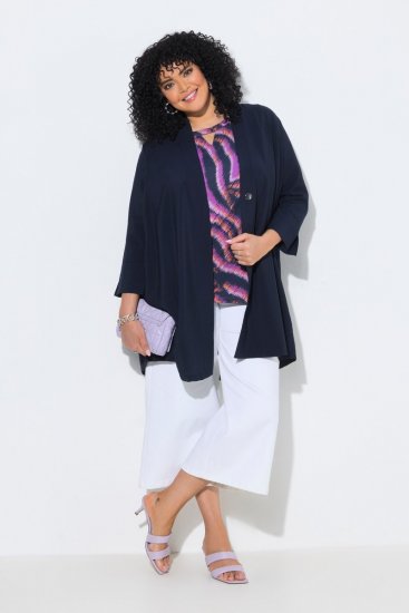 Ulla Popken 840210 Cárdigan Azul marino - Cárdigans - Cardigans de tallas grandes para mujer