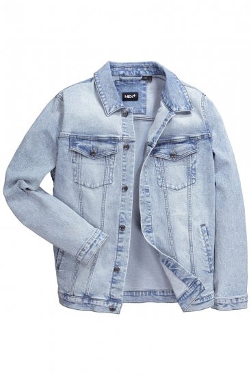 Men+ 394 Chaqueta vaquera con bolsillos en el pecho Azul claro - Chaquetas - Chaquetas Tallas Grandes 2XL-8XL