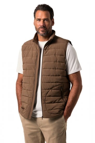 JP1880 840619 Chaleco ligeramente acolchado Marrón gris - Chaquetas - Chaquetas Tallas Grandes 2XL-8XL