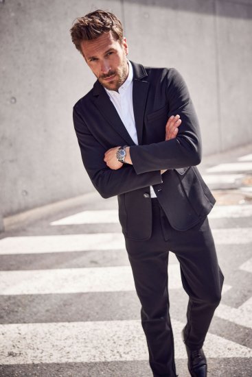 JP1880 Manhattan Flexnamic Business Jersey Suit Black - Trajes - Trajes 2XL-8XL