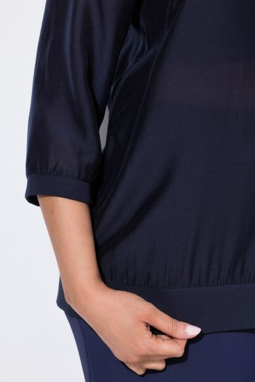 Ulla Popken 841127 Blusa Azul marino - Blusas - Blusas de talla grande para el día a día