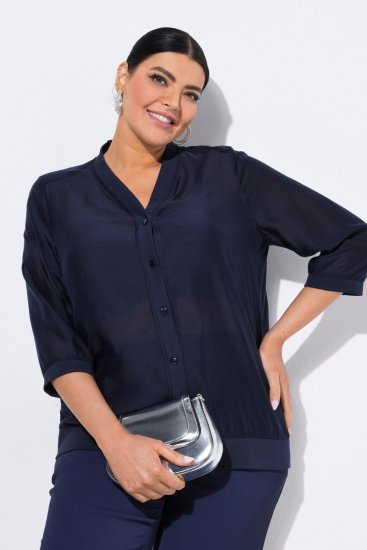 Ulla Popken 841127 Blusa Azul marino - Blusas - Blusas de talla grande para el día a día