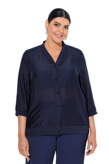 Ulla Popken 841127 Blusa Azul marino - Blusas - Blusas de talla grande para el día a día