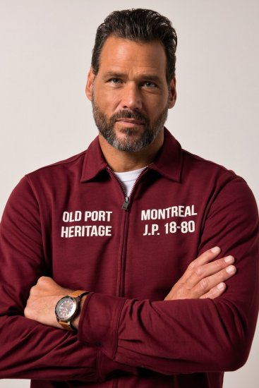 JP1880 Sweatshirt Long Sleeve Boxy Fit Red - Sudaderas - Sudaderas 2XL-12XL