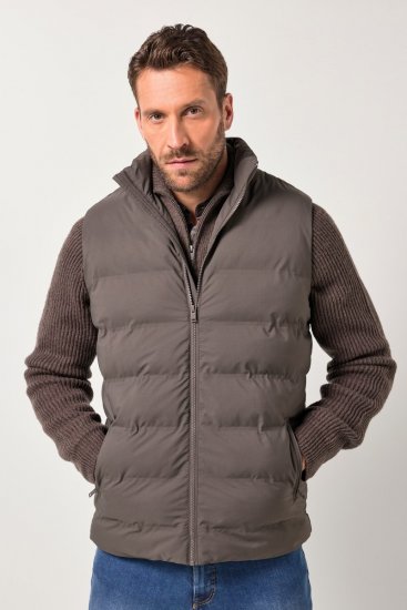 JP1880 841361 Chaleco acolchado láser Marrón moca - Chaquetas - Chaquetas Tallas Grandes 2XL-8XL
