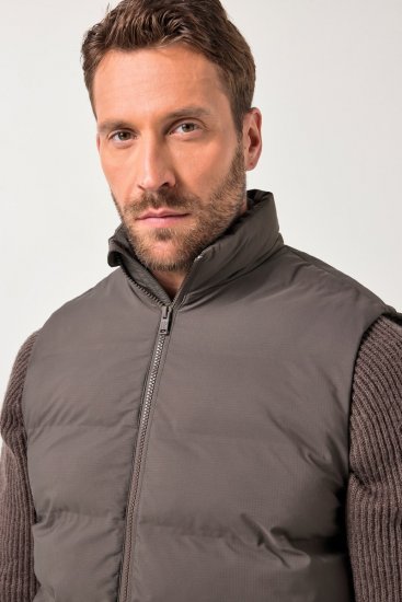 JP1880 841361 Chaleco acolchado láser Marrón moca - Chaquetas - Chaquetas Tallas Grandes 2XL-8XL