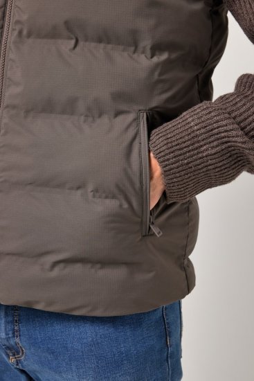 JP1880 841361 Chaleco acolchado láser Marrón moca - Chaquetas - Chaquetas Tallas Grandes 2XL-8XL