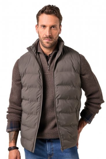 JP1880 841361 Chaleco acolchado láser Marrón moca - Chaquetas - Chaquetas Tallas Grandes 2XL-8XL